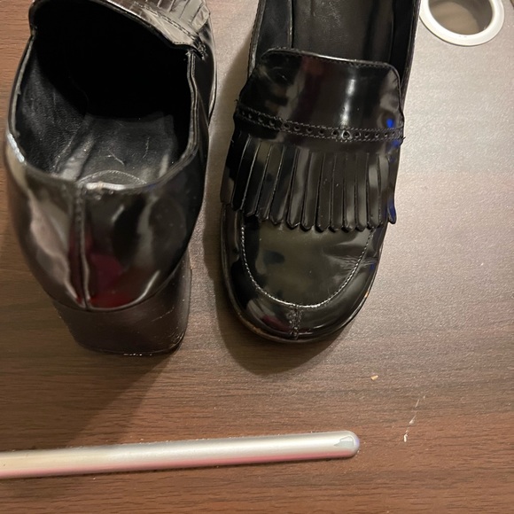 Coach Women's Pumps Black Block Heels Slip Ons 6 1/2B - Picture 2 of 9